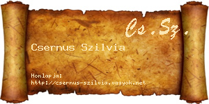 Csernus Szilvia névjegykártya